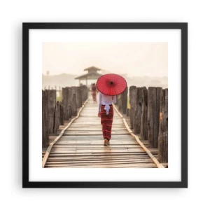 Plakát v černém rámu - Na starém mostě - 40x40 cm