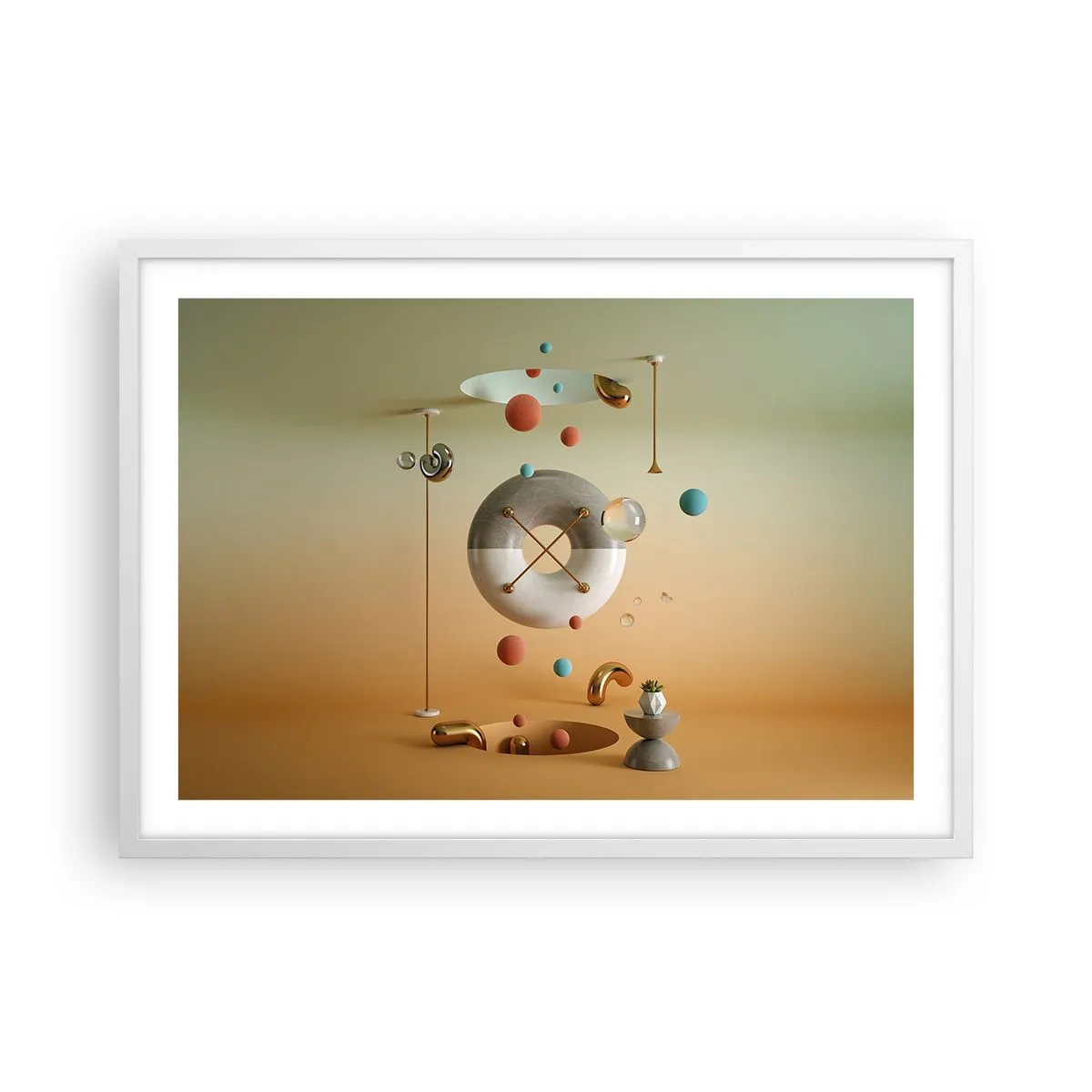 Plakát v bílém rámu - Vše je možné - 70x50 cm