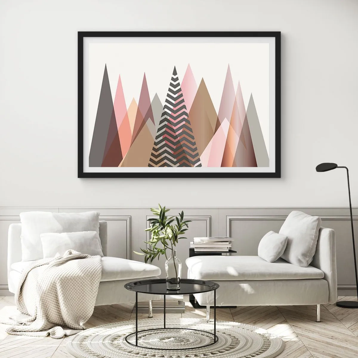 Plakát v černém rámu - Pyramidální pohled - 91x61 cm