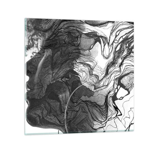 Obraz na skle - Zapletená ve snech - 70x70 cm