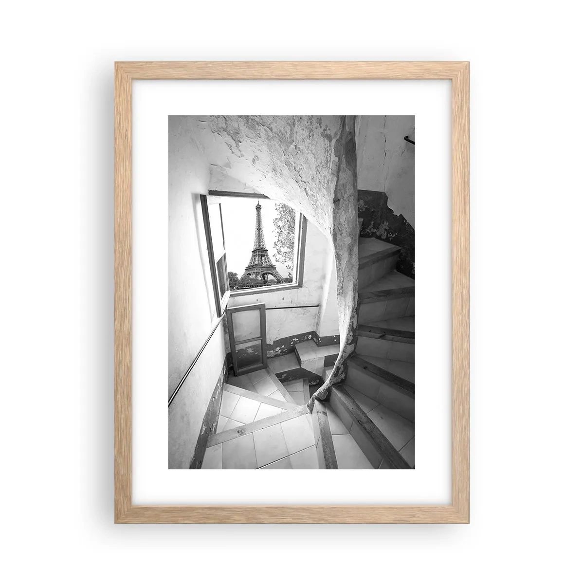 Plakát v rámu světlý dub - To je ale výhled! - 30x40 cm