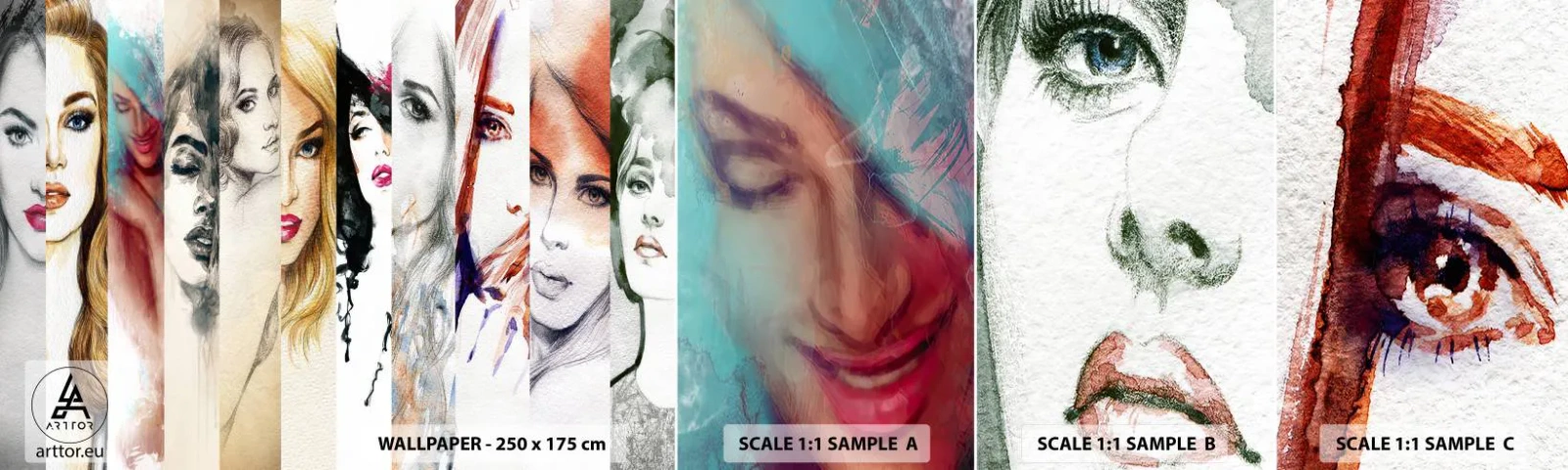 Fototapeta Vzorek Standard Eco - A vždy jsi to TY - Žena, ženská tvář, Portrét - 100x30 cm