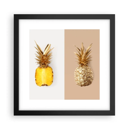 Plakát v černém rámu - Ananas pro nás - 30x30 cm