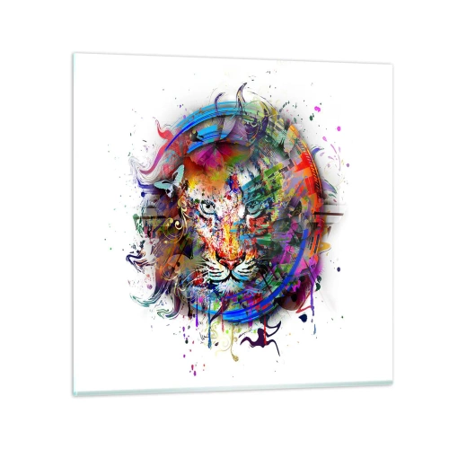 Obraz na skle - Skrývá se za duhovým závojem - 60x60 cm