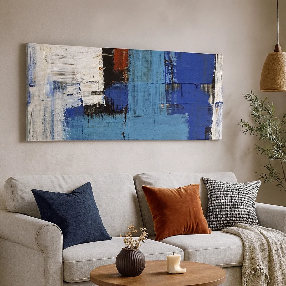 Obraz na plátně - Tajemství modré - 30x30 cm