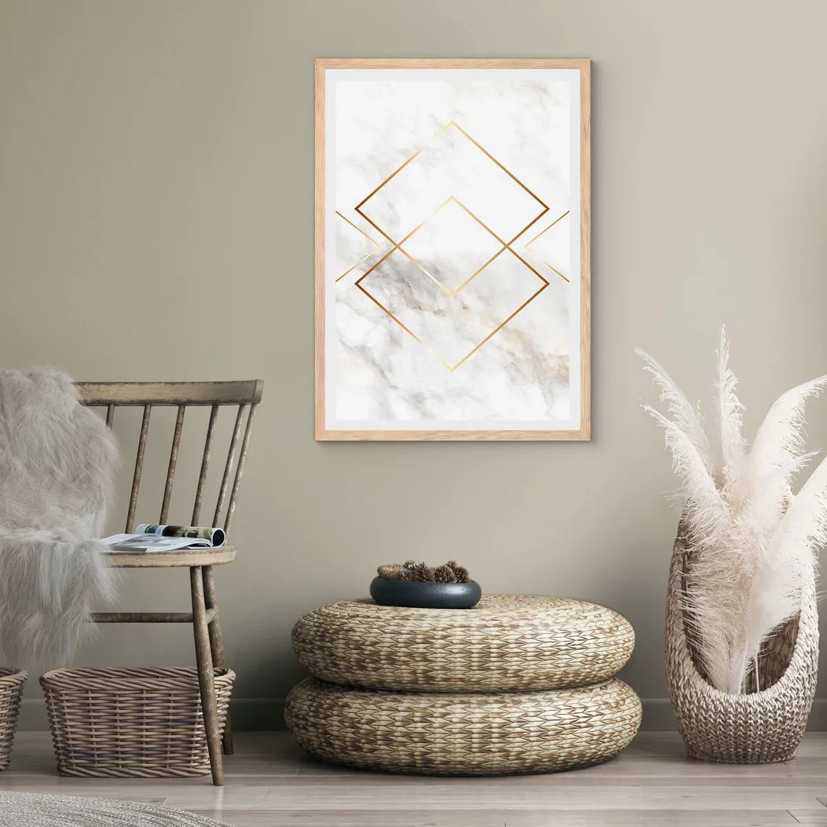 Plakát v rámu světlý dub - Pohled na nekonečno - 70x100 cm