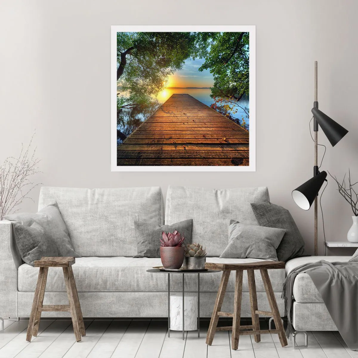 Plakát - Nespěchej, posaď se - 50x50 cm