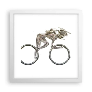 Plakát v bílém rámu - Úžasný stroj - 30x30 cm