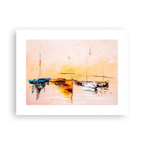 Plakát - Večer v přístavu - 40x30 cm