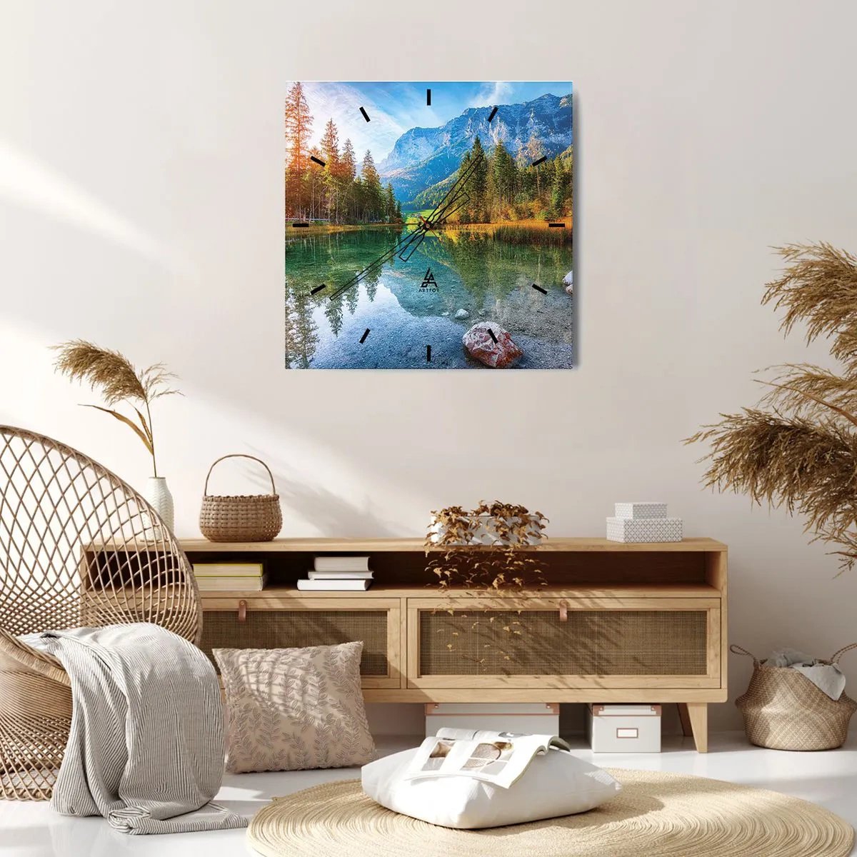 Nástěnné hodiny - Něžnost podzimu - 30x30 cm