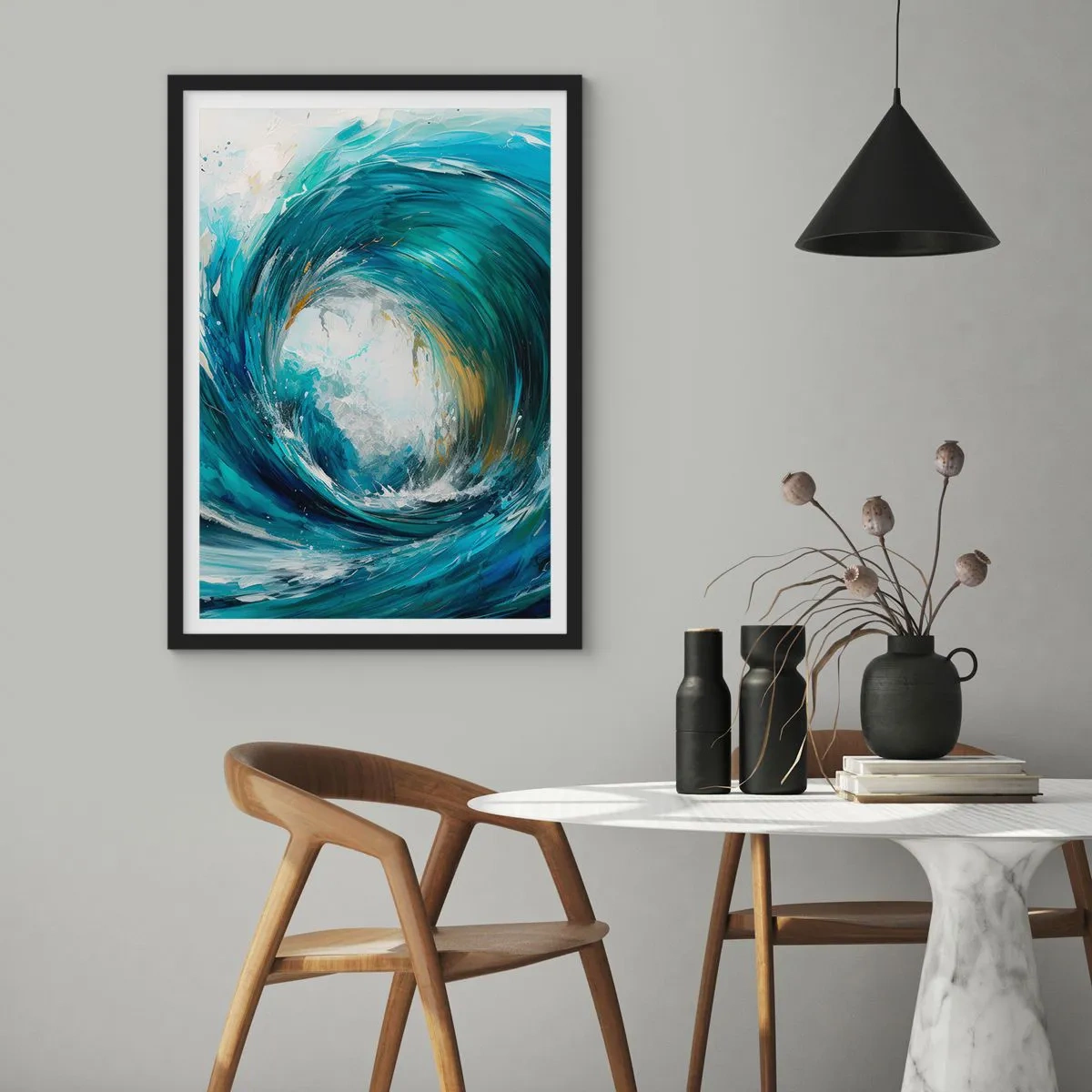 Plakát v černém rámu - Mořský portál - 50x70 cm