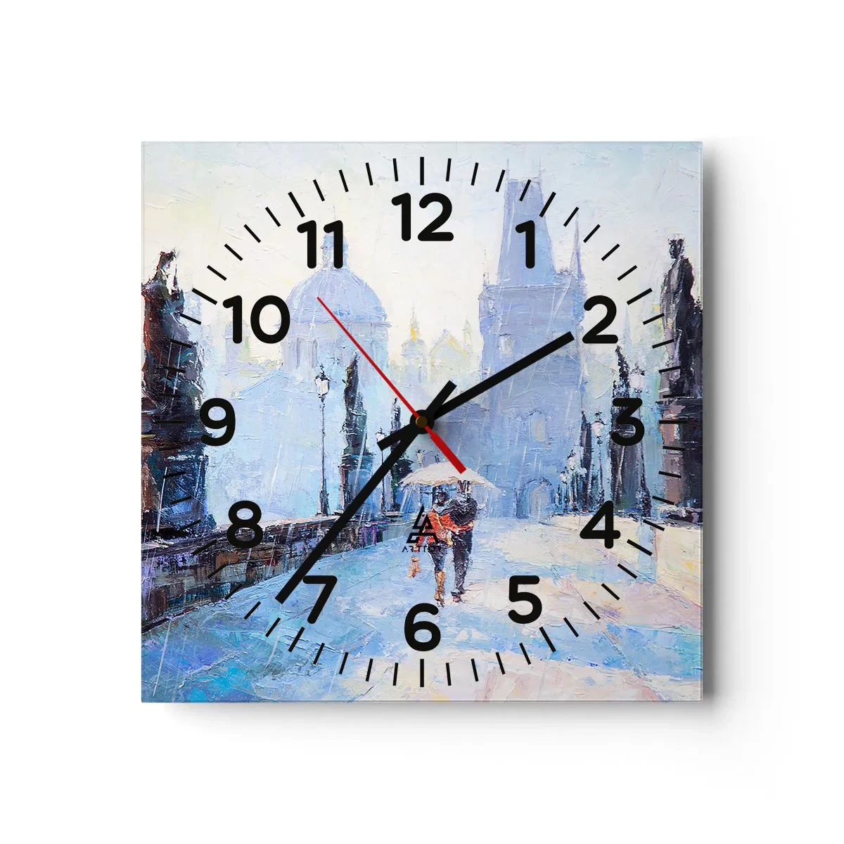 Nástěnné hodiny - Nás musel okouzlit déšť - 40x40 cm