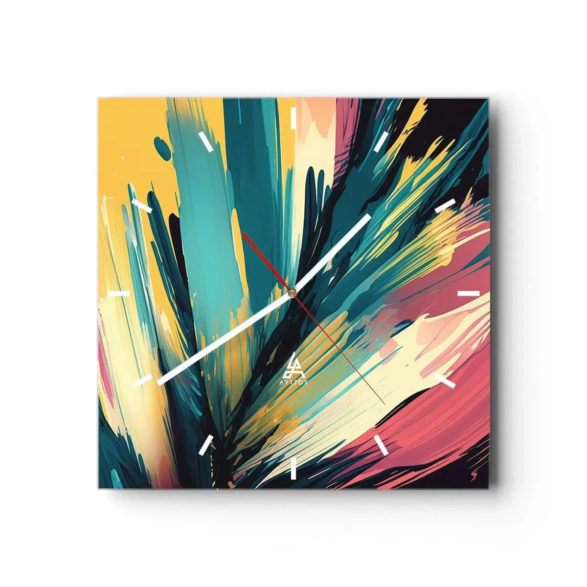 Nástěnné hodiny - Kompozice – exploze radosti - 30x30 cm