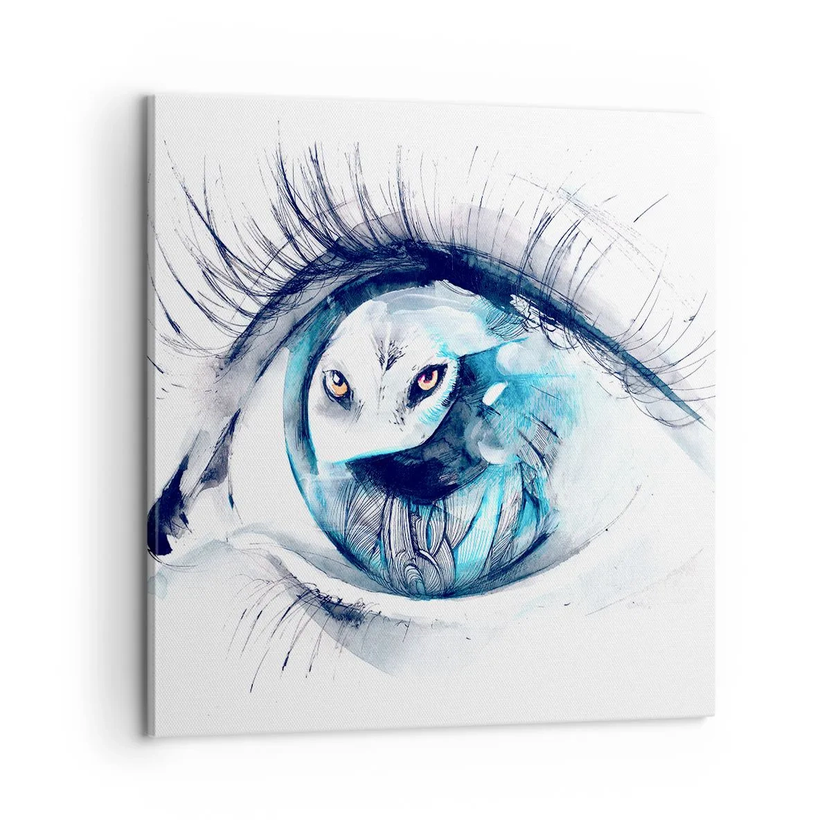 Obraz na plátně - Z očí do očí s divočinou - 60x60 cm