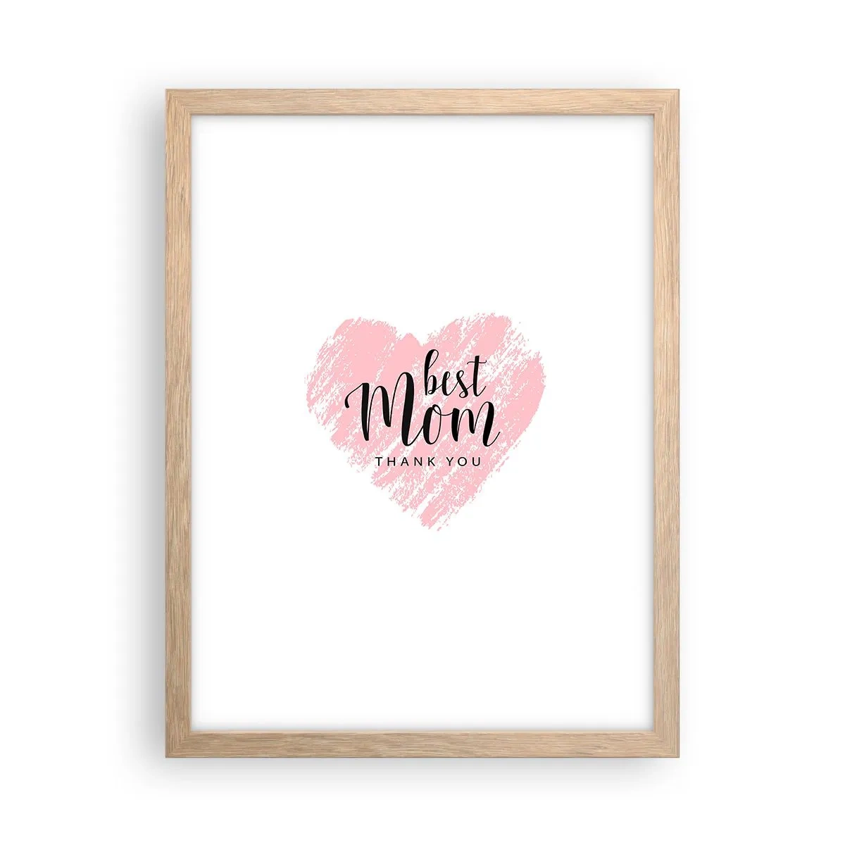 Plakát v rámu světlý dub - Vždy pravá chvíle - 30x40 cm