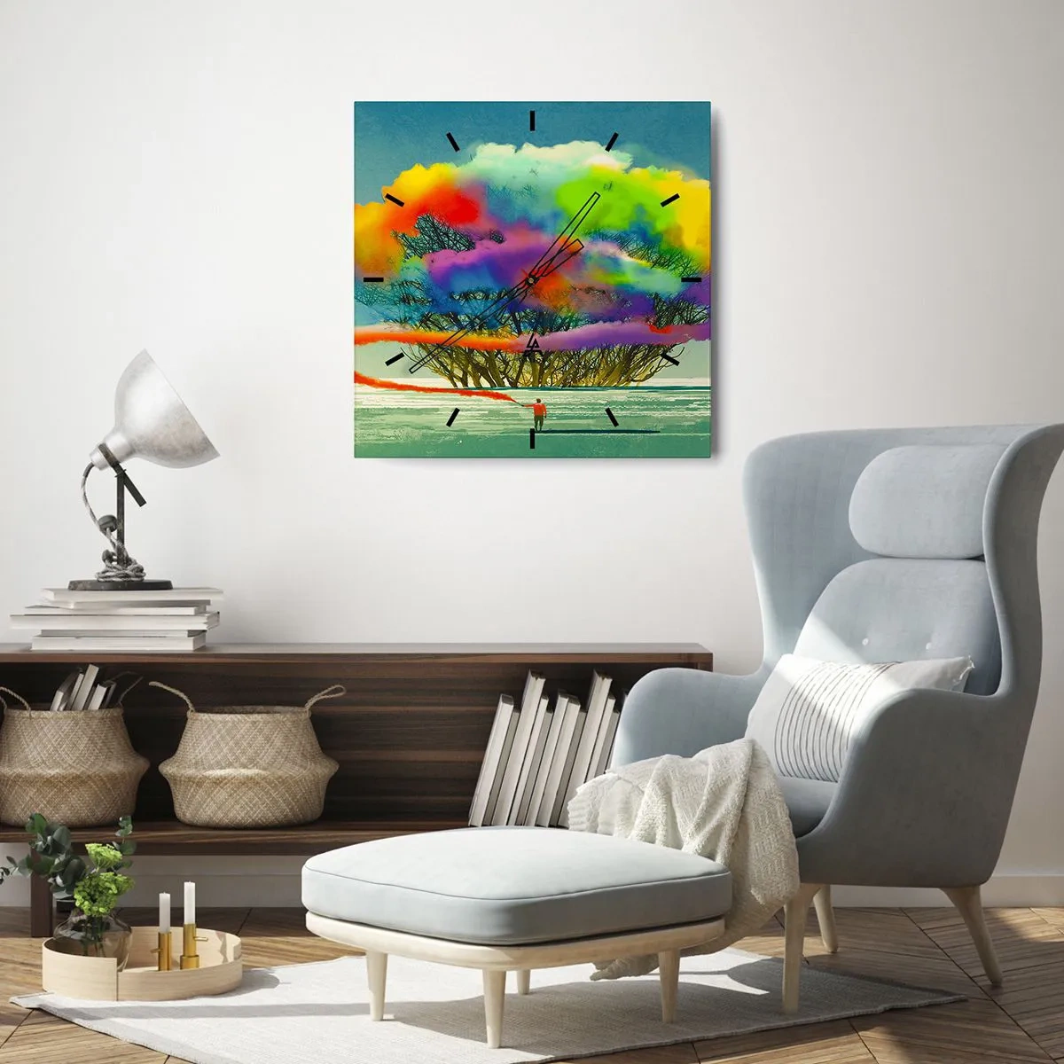 Nástěnné hodiny - Oživit tento svět - 30x30 cm
