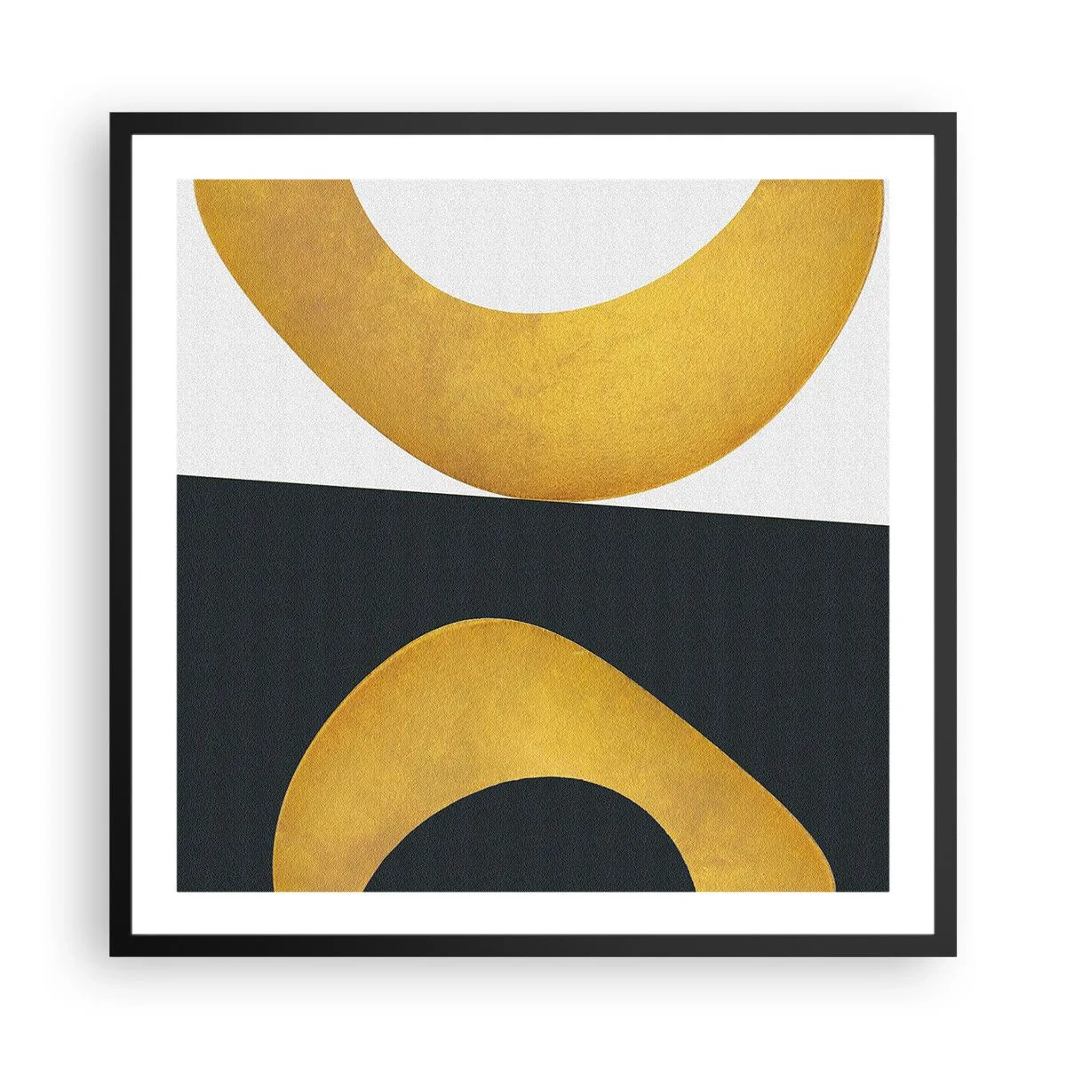 Plakát v černém rámu - Zaprvé: zlato - 60x60 cm