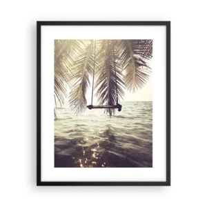 Plakát v černém rámu - Houpat se libovolně v oblacích - 40x50 cm