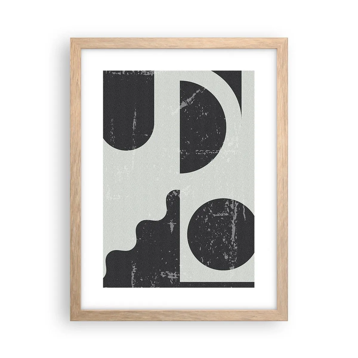 Plakát v rámu světlý dub - Kompozice nad a pod - 30x40 cm