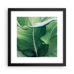 Plakát v černém rámu - Intenzivně zelený život - 30x30 cm