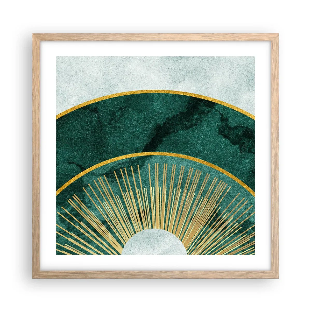 Plakát v rámu světlý dub - Jiná sluneční soustava - 50x50 cm