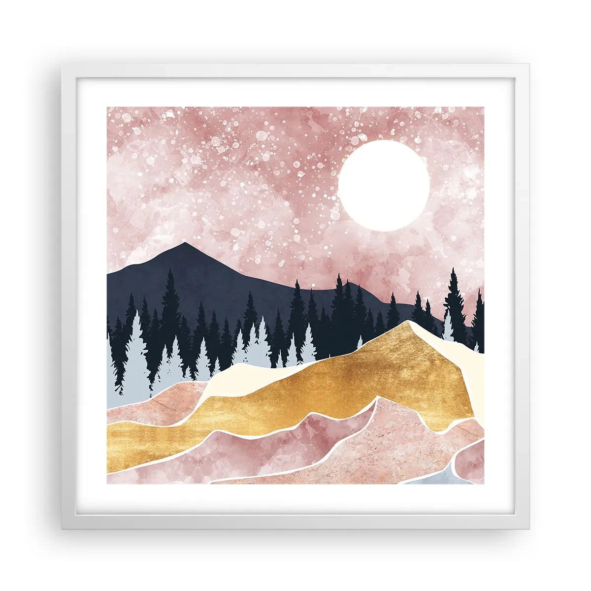 Plakát v bílém rámu - Noční hlídka - 50x50 cm