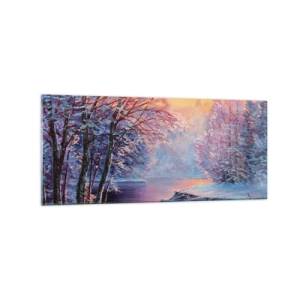 Obraz na skle - Barvy zimy - 120x50 cm