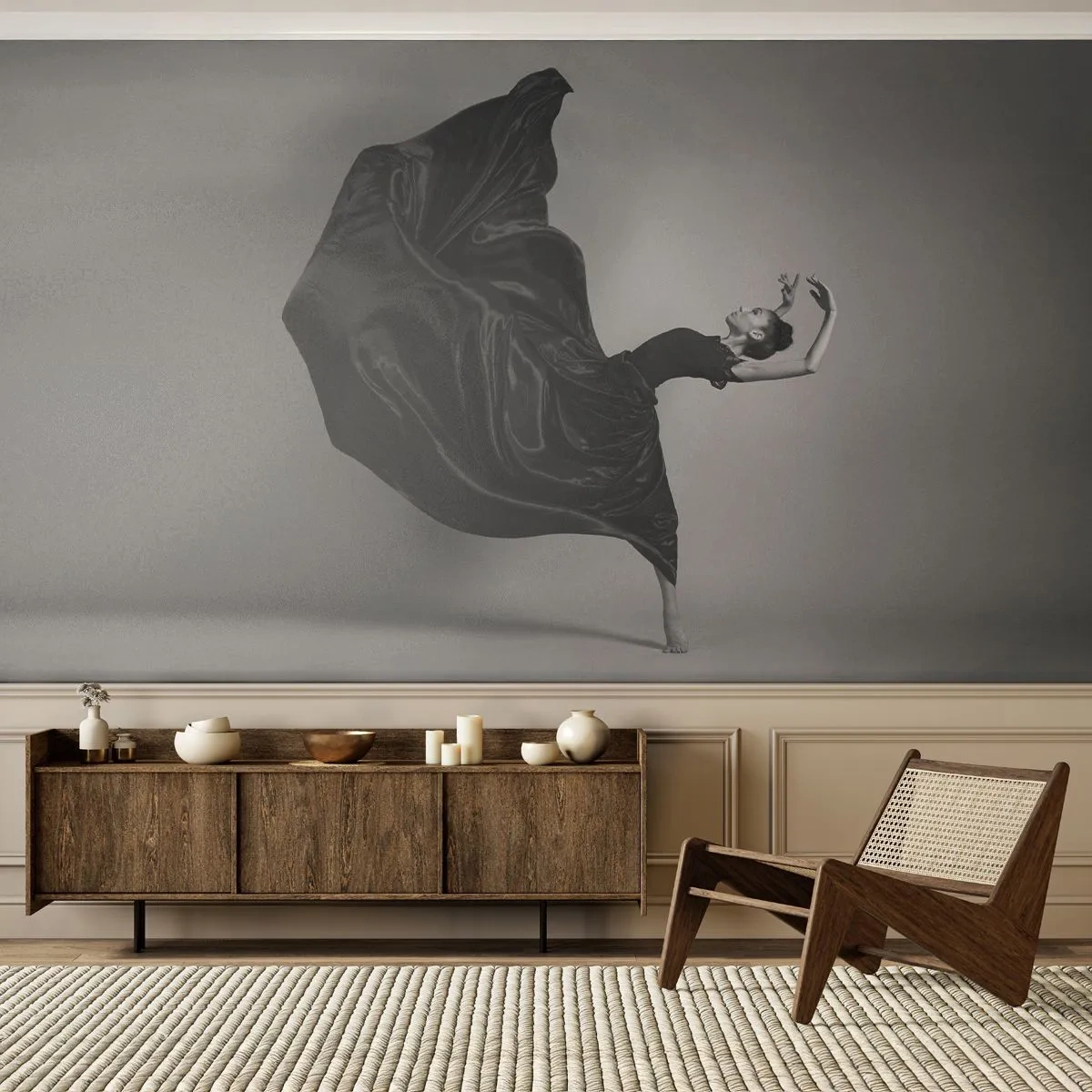 Fototapeta Samolepicí Deluxe Sticker - Okřídlený hudbou - Tanec, Žena, Tanečník - 200x140 cm