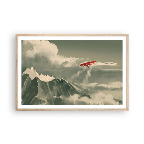 Plakát v rámu světlý dub - Nebojácný průkopník - 91x61 cm