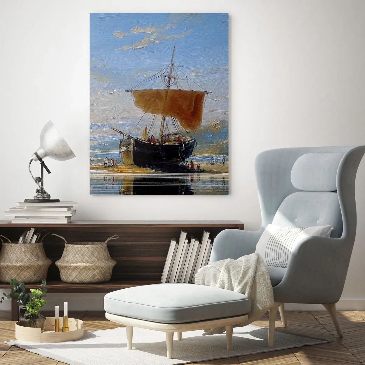 Obraz na skle - Voda, země, vzduch - 50x70 cm