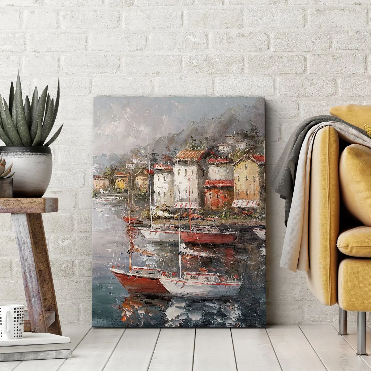 Obraz na plátně - Romantický přístav - 55x100 cm