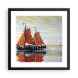 Plakát v černém rámu - Pluj, námořníku… - 40x40 cm