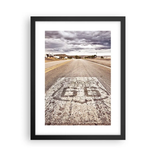 Plakát v černém rámu - Mother Road - americká legenda - 30x40 cm