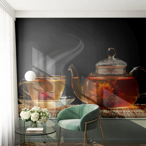 Fototapeta Premium Sand - Magie a umění vaření čaje - Čaj, Konvice na čaj, Šálek na čaj - 200x140 cm
