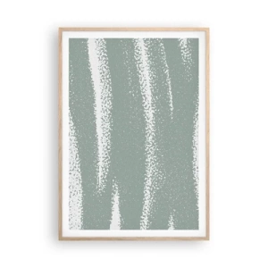 Plakát v rámu světlý dub - Abstrakce v zimním stylu - 70x100 cm