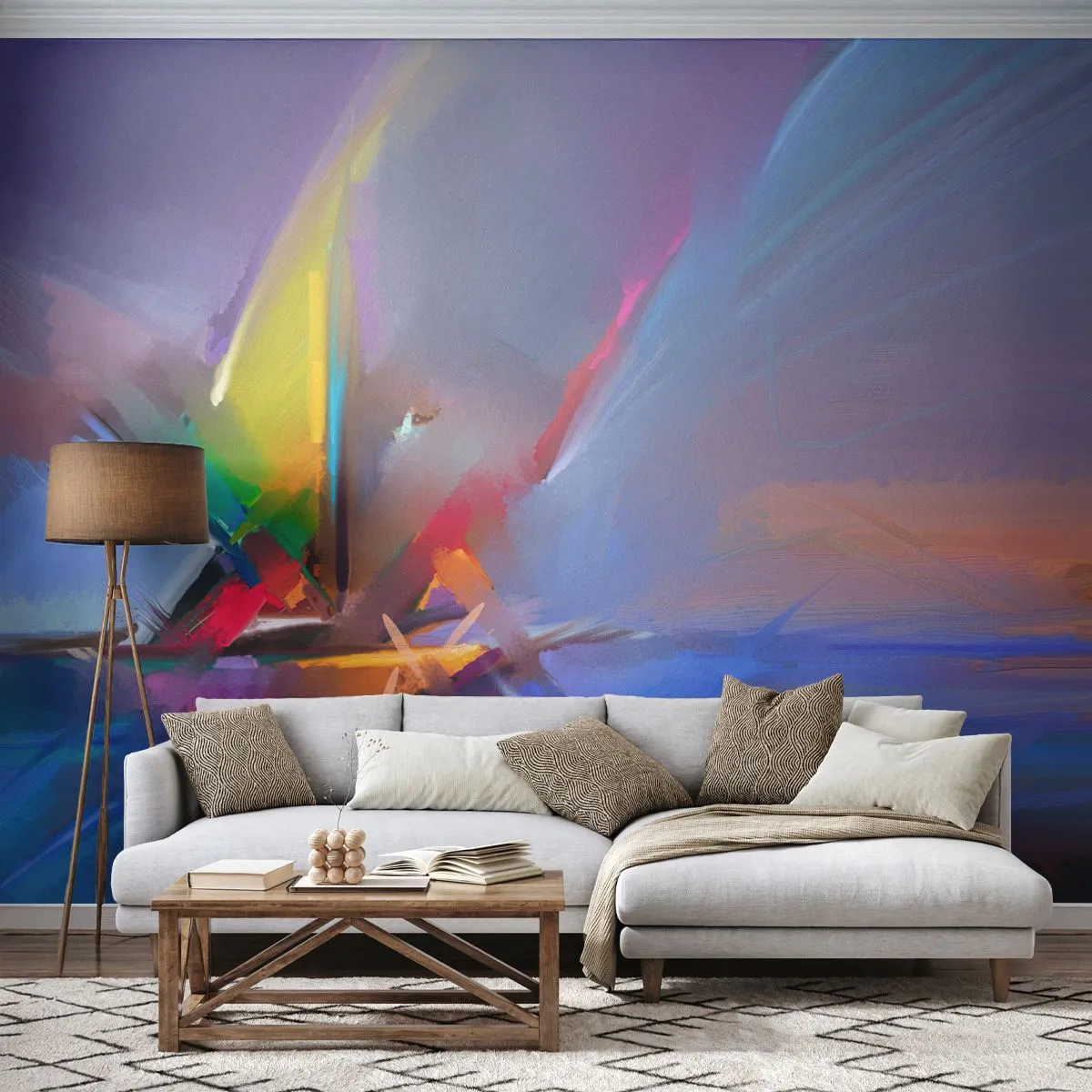 Fototapeta Samolepicí Deluxe Sticker - Proletěla jako pták - Abstrakce, Kus, Plachetnice - 250x175 cm