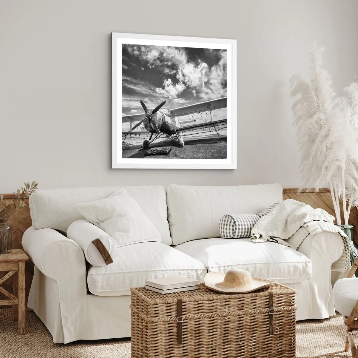 Plakát v bílém rámu - Nemohu se toho dočkat! - 60x60 cm