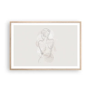 Plakát v rámu světlý dub - Jako citlivý nástroj - 91x61 cm