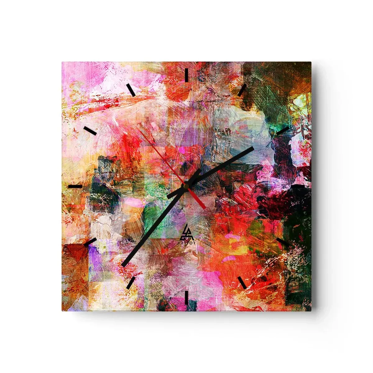Nástěnné hodiny - Cesta růžovou - 30x30 cm