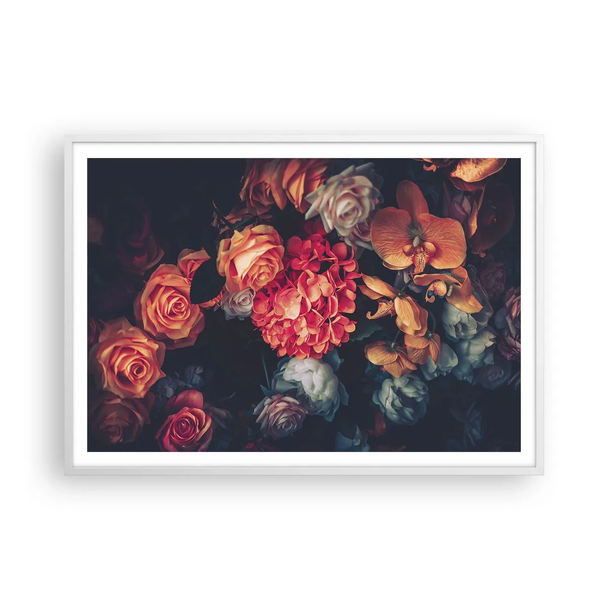 Plakát v bílém rámu - Jako u holandských mistrů - 100x70 cm