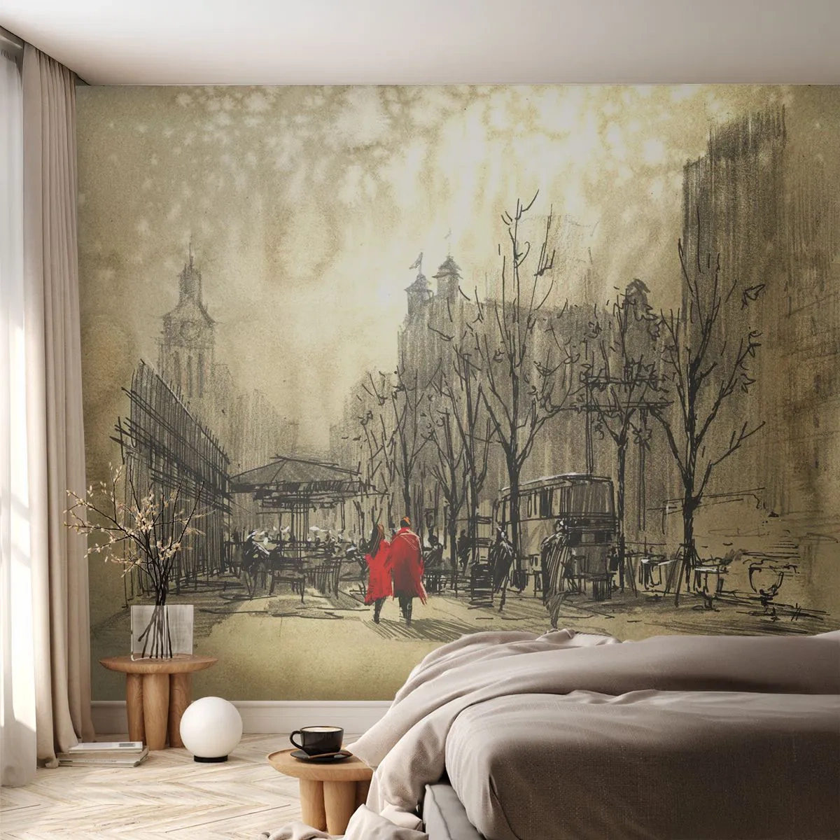 Fototapeta Samolepicí Deluxe Sticker - Rande v londýnské mlze - Město, Londýn, Architektura - 250x175 cm