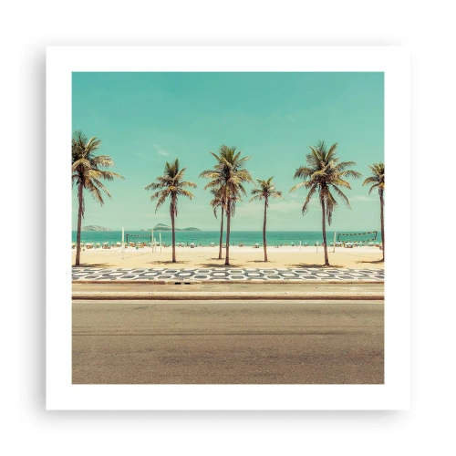 Plakát - Hlídání pláže - 50x50 cm