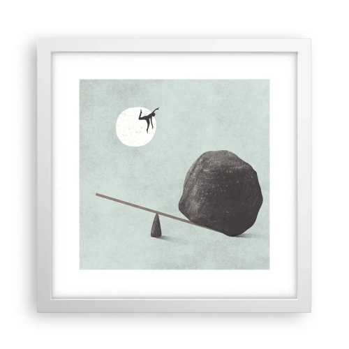 Plakát v bílém rámu - Splněný sen - 30x30 cm