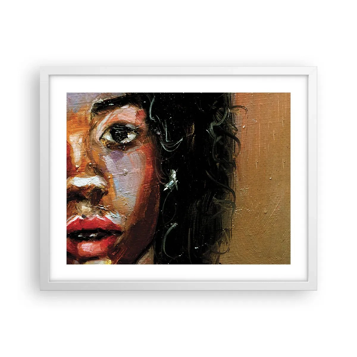 Plakát v bílém rámu - Černá a jas - 50x40 cm
