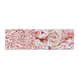 Vzor Fototapety Premium Canvas - Vydlážděná růžemi - Květiny, Pastel, Růže - 100x30 cm