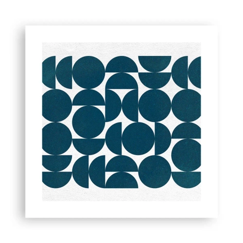 Plakát - Kruhy a půlkruhy - 40x40 cm