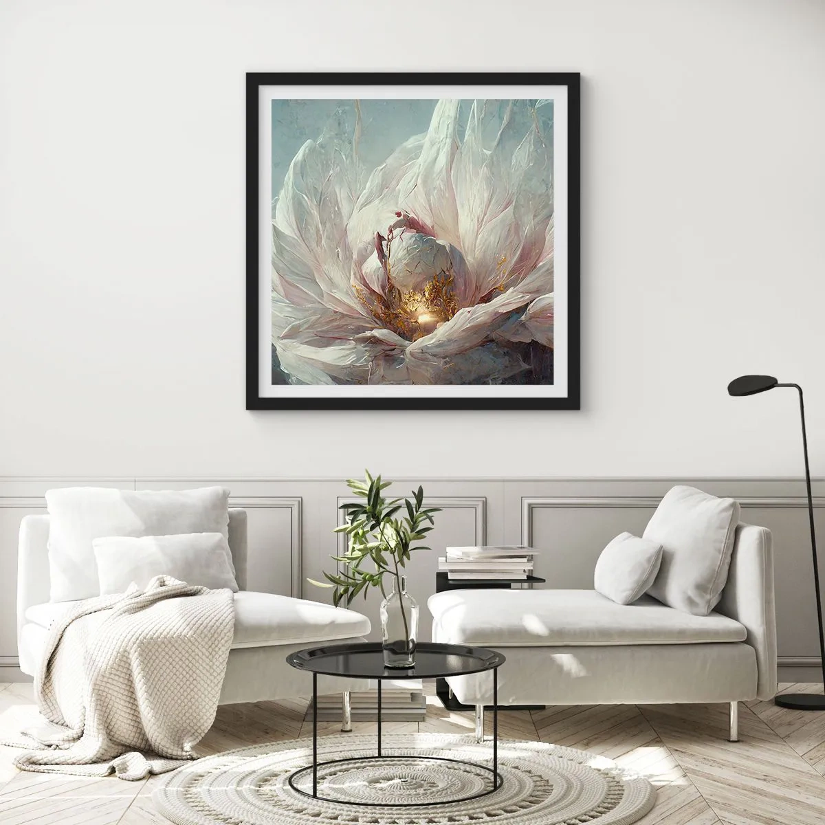 Plakát v černém rámu - Rozkvétá jednou za sto let - 50x50 cm