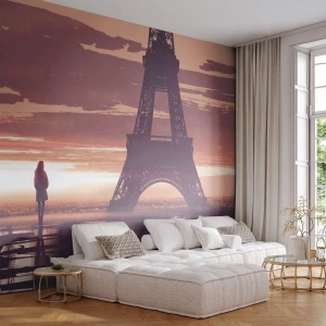 Fototapeta Premium Sand - Pouze ty dvě - Město, Eiffelova věž, Paříž - 100x70 cm