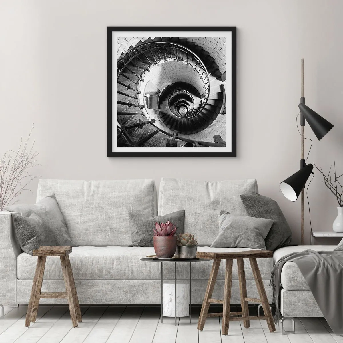 Plakát v černém rámu - Jen výš a výš - 30x30 cm
