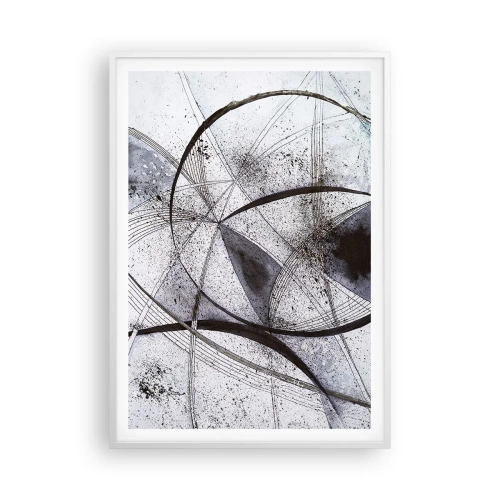 Plakát v bílém rámu - Futuristická fantazie - 70x100 cm